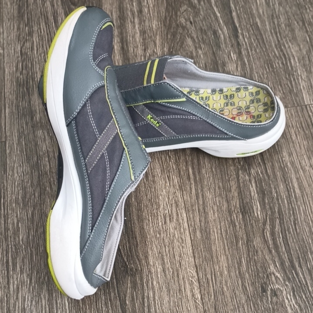 Keds Gray and White Men's Slip-On Sneakers